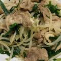 ゆりラックマ。's cooksnap of when they made 麺つゆで簡単 ニラ豚もやし炒め.