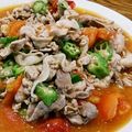 みつ☆る's cooksnap of when they made サッパリ！豚とオクラのトマト炒め.