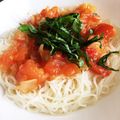 毎日おかあちゃん's cooksnap of when they made レンジde冷製トマトソースそうめん.