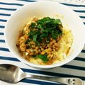 麻's cooksnap of when they made みょうが☆しそ卵納豆ご飯.