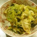 由芽15's cooksnap of when they made 市販のタレで簡単✩キャベツとニラの卵とじ.