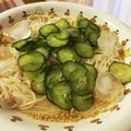♡tmk☆'s cooksnap of when they made ぱりぱり胡瓜のごま味噌そうめん.