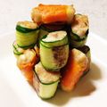 にいさんぽ's cooksnap of when they made ＊鶏ひき肉のベジロールタワー＊.