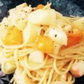 虹色＠ムーミン's cooksnap of when they made 桃とトマトの冷製パスタ(∩´∀｀)∩.