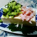 shikkachan's cooksnap of when they made ハムとキュウリで冷奴♪.