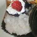 toppy1's cooksnap of when they made レンジで簡単！いちご道明寺桜餅.