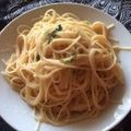 りるみな's cooksnap of when they made たらことシソのクリームスパゲティー.