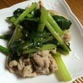 yutatahi's cooksnap of when they made ✿小松菜豚肉オイ炒め✿.