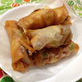 竹富島で会いましょう's cooksnap of when they made 冷蔵庫のおつまみ３種あげました春巻き.