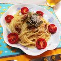 やなつこ's cooksnap of when they made 【さっぱり梅パスタ】混ぜるだけお店の味♪.