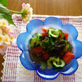 クレイプメートル's cooksnap of when they made きゅうりとトマトのもずく和え.