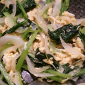 gaiatone's cooksnap of when they made 小松菜と玉ねぎの卵とじ.