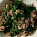 WASA0308's cooksnap of when they made ニラと豚肉の和え物.