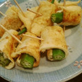 hiyokogirl's cooksnap of when they made 油揚げ オクラ巻き焼き 節約 焼肉のタレ.