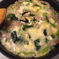 Akiiiyo27's cooksnap of when they made 簡単 豚ミンチと小松菜の卵餡かけとじ.