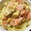いお。's cooksnap of when they made 秋鮭とタルタルソースのパスタ.