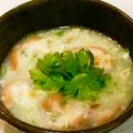 chou*'s cooksnap of when they made シャンツァイ(パクチー)と仙台麩の中華粥.