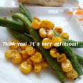 あやプチ's cooksnap of when they made いんげんとコーンのカレー炒め☆.