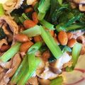 cosaco's cooksnap of when they made ピリ辛☆小松菜と豚肉の炒め納豆.