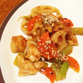 peanut32m's cooksnap of when they made ヘルシー♪根菜とささみの焼肉のタレ炒め.