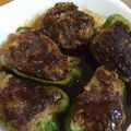 ミニ太郎chan's cooksnap of when they made 簡単ピーマンの肉詰め.