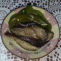 ♪もんちゃん♪'s cooksnap of when they made ナスと長ピーマンの洋風煮浸し.