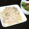 うずまっきぃ's cooksnap of when they made ●ヘルシー具材で美味★まいツナベーコンクリームパスタ♪.