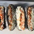 ☆テルエ☆'s cooksnap of when they made 鮭と大葉とチーズのおにぎらず.