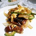ＴＯＭＯＷＡＴ's cooksnap of when they made スタミナ満点♪ゴーヤとうなぎの炒め物.