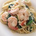 ☆aicook☆'s cooksnap of when they made ★えびとホウレンソウのクリームパスタ★.
