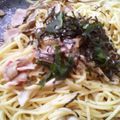 ぬぴこちゃん's cooksnap of when they made 食欲そそる♪舞茸とベーコンの和風パスタ.