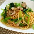 sakitchen♡'s cooksnap of when they made 小松菜と豚肉の冷製パスタ☆柚子胡椒味.