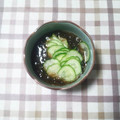 アタックひめちゃん's cooksnap of when they made 簡単！きゅうりともずくの酢の物.