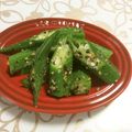 ゆりむす's cooksnap of when they made ごまたっぷり♪オクラの胡麻和え.