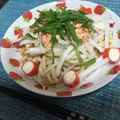クック7HXENT☆'s cooksnap of when they made マヨシャケ焼うどん.