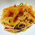 まりじん's cooksnap of when they made 簡単ランチ！　イカのトマトソースパスタ♪.
