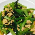 クック7JU1ZT☆'s cooksnap of when they made 小松菜とひき肉のピリ辛炒め♪.