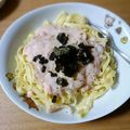 うちゃおママ's cooksnap of when they made たらこクリームスパゲティ.