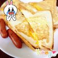 Ryoko♔'s cooksnap of when they made 簡単くりぬきトースト.