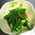チェブー's cooksnap of when they made 基本の和食49　オクラの梅おかか和え.