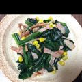 デメニギス★'s cooksnap of when they made ほうれん草とベーコンのバターソテー☆.