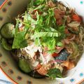 だいだいぴょん's cooksnap of when they made 鯖缶の三色冷や汁そうめん.