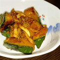 suesato's cooksnap of when they made かぼちゃときのこのオイマヨ炒め.