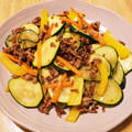 モケ缶's cooksnap of when they made ズッキーニと挽き肉の和風炒め！.