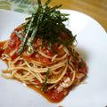 sumirenore's cooksnap of when they made 夏にオススメ！トマト＆オニオン冷製パスタ.