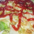 クックQNOM99☆'s cooksnap of when they made 食物繊維たっぷり♪炒りキャベツの卵寄せ♪.