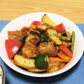 ポンタかな's cooksnap of when they made 素揚げ野菜と鶏唐揚げのトマトソース添え.