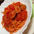 花ちゃんバナナ's cooksnap of when they made ズッキーニとツナのトマトソースパスタ.