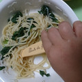 しもきゅう's cooksnap of when they made 離乳完了期 しらすと小松菜の和風パスタ.