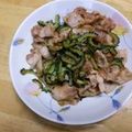 書セラピスト流香's cooksnap of when they made 簡単シリーズ！ゴーヤと豚バラの炒めもの.